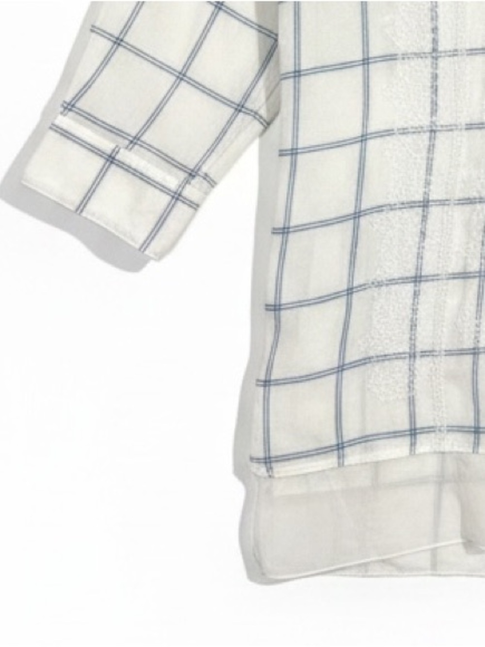 Johnny Was “3J Workshop” Embroidered 3/4 Sleeve Button Up Tunic Top Size Medium - Picture 8 of 11